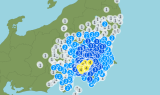 東京と神奈川で震度4の地震