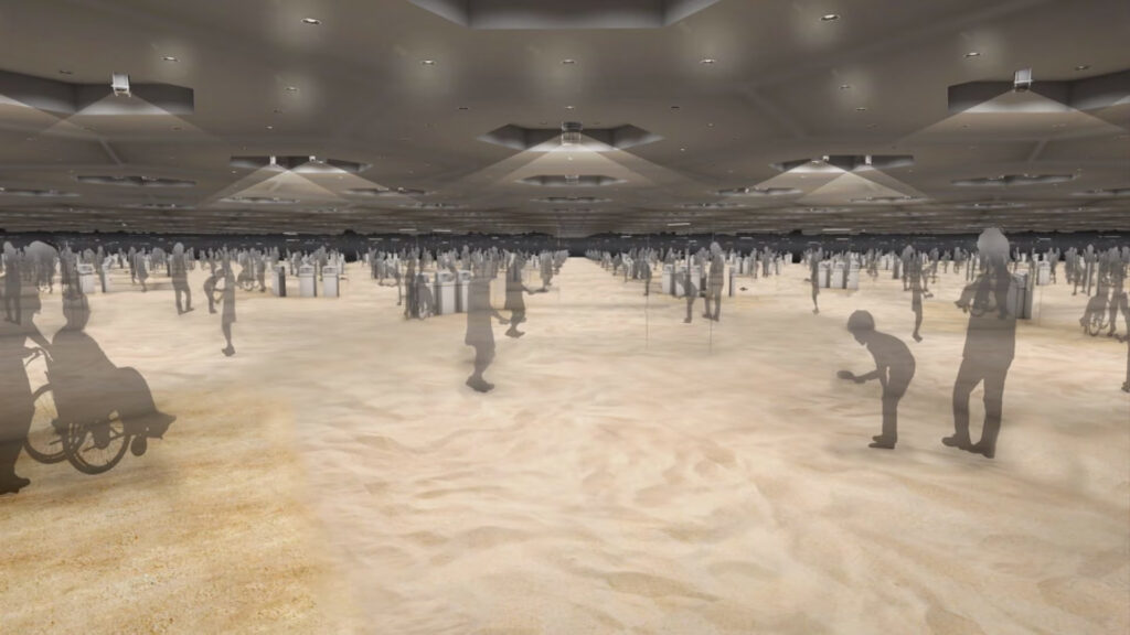 鳥取砂丘の砂10トン展示