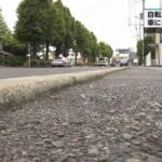 自転車の30代女性が車道に転倒
