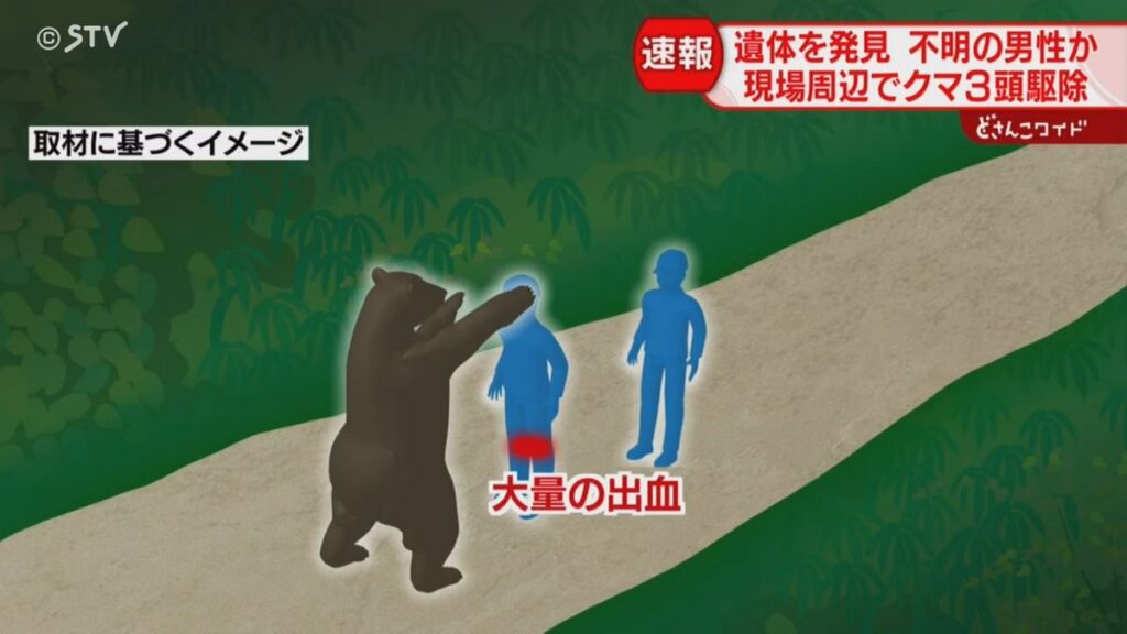 クマに襲われ安否不明