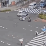 電動キックボードの事故の瞬間