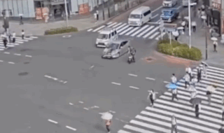 電動キックボードの事故の瞬間