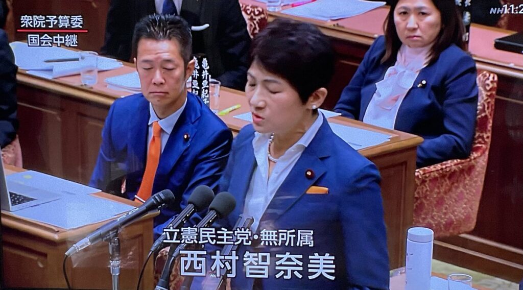 立憲民主党の西村智奈美議員