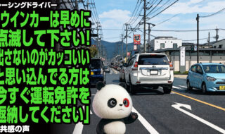 レーシングドライバー「ウインカーは早めに点滅して下さい！出さないのがカッコいいと思い込んでる方は、今すぐ免許を返納してください」